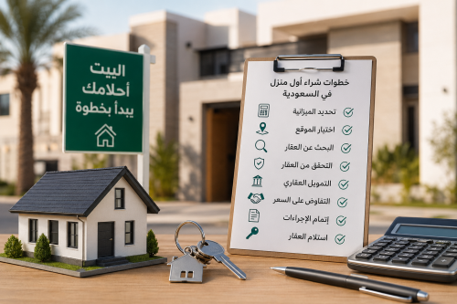خطوات شراء أول منزل في السعودية (دليل المبتدئين)